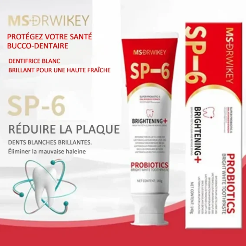 Dentifrice SP-6 pour la gestion de la santé bucco-dentaire, haleine fraîche